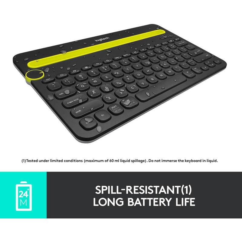 Logitech K480 Bluetooth Multi-Device Keyboard Black Computer Accessories - DailySale