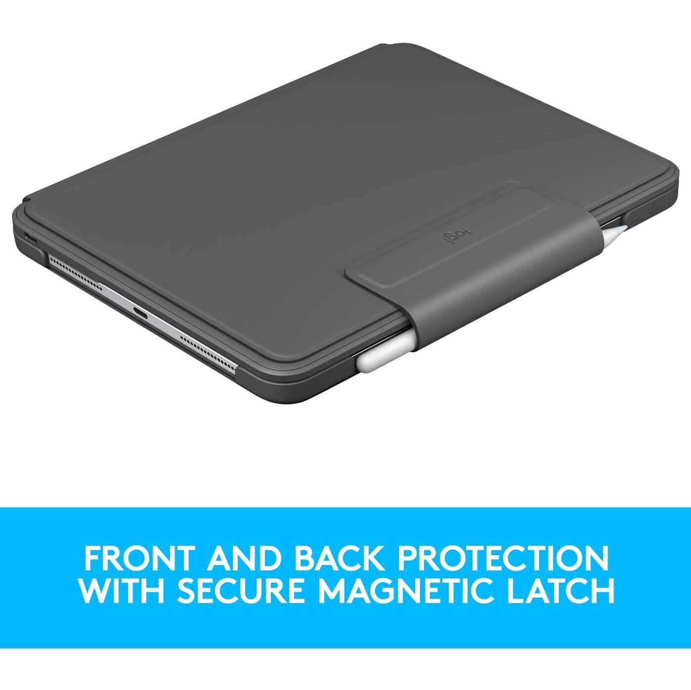 Logitech SLIM FOLIO PRO Backlit Bluetooth Keyboard Case for iPad Pro 12.9-inch (3rd and 4th Gen) (Refurbished) Computer Accessories - DailySale