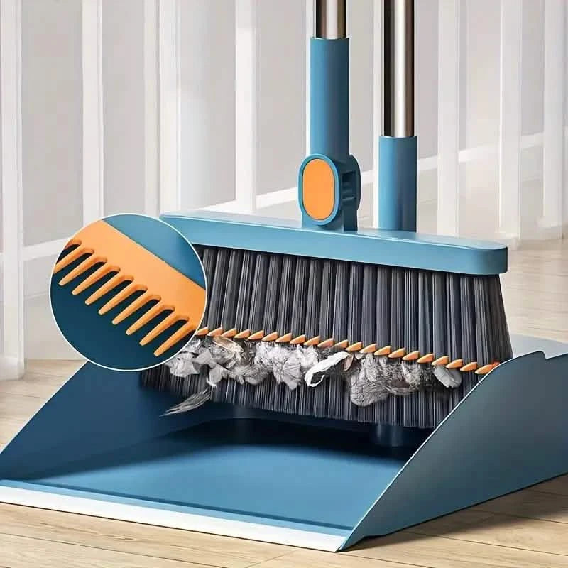 Long Handle Rotating Broom and Dustpan Set with Comb Tooth Everything Else - DailySale