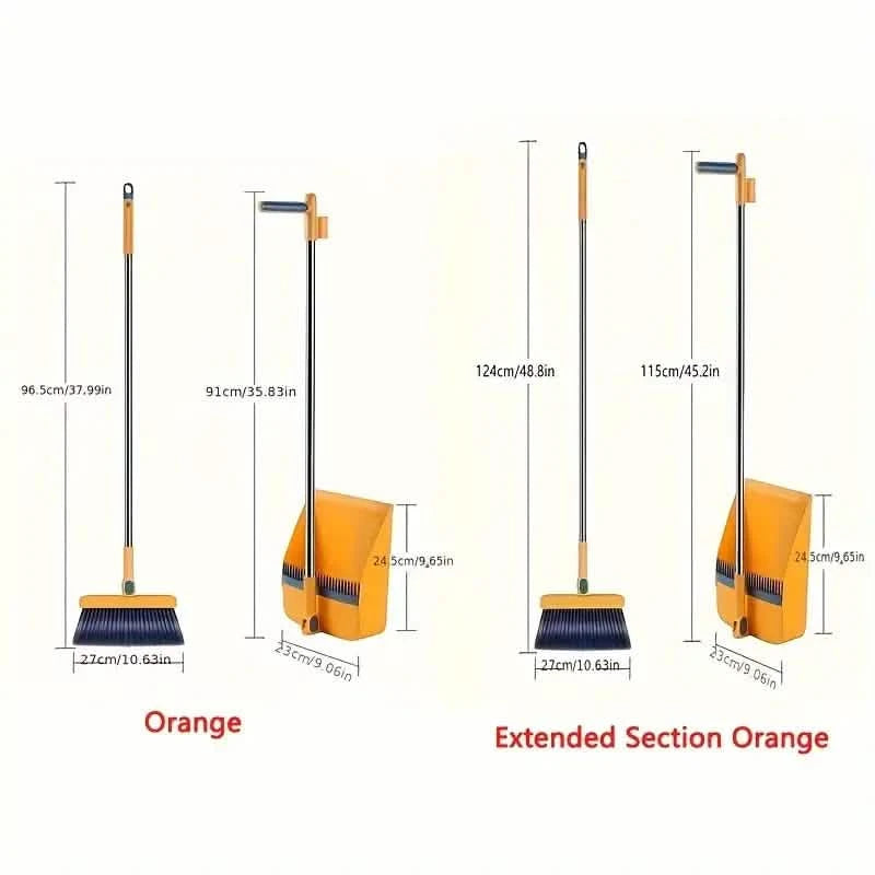 Long Handle Rotating Broom and Dustpan Set with Comb Tooth Everything Else - DailySale