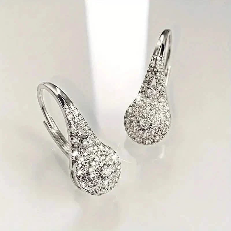 Luxury Eight Heart Earrings with Cubic Zirconia Earrings - DailySale