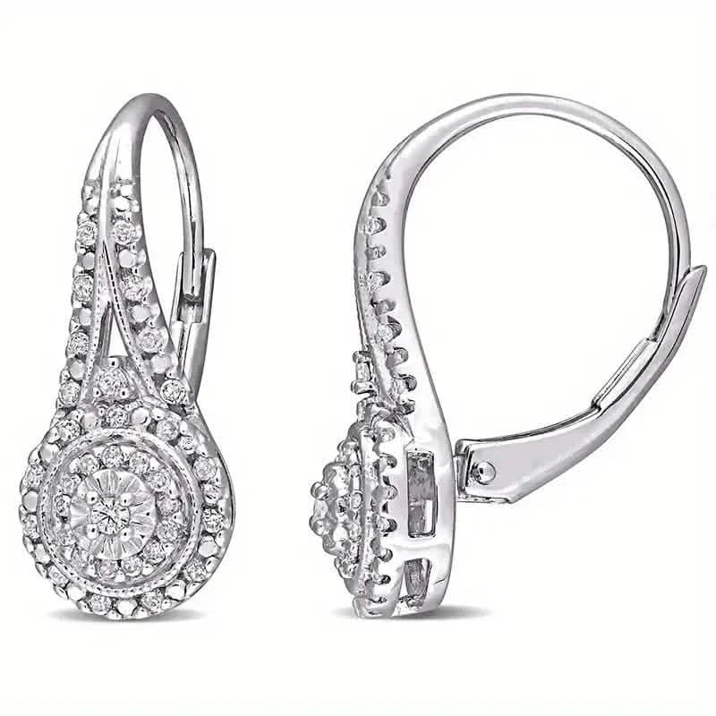 Luxury Eight Heart Earrings with Cubic Zirconia Earrings - DailySale