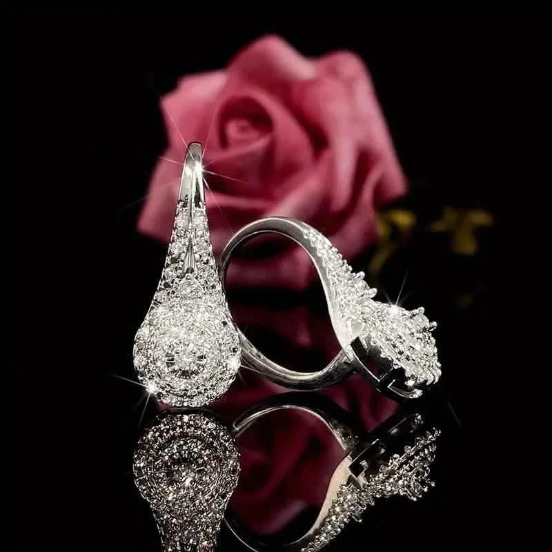 Luxury Eight Heart Earrings with Cubic Zirconia Earrings - DailySale