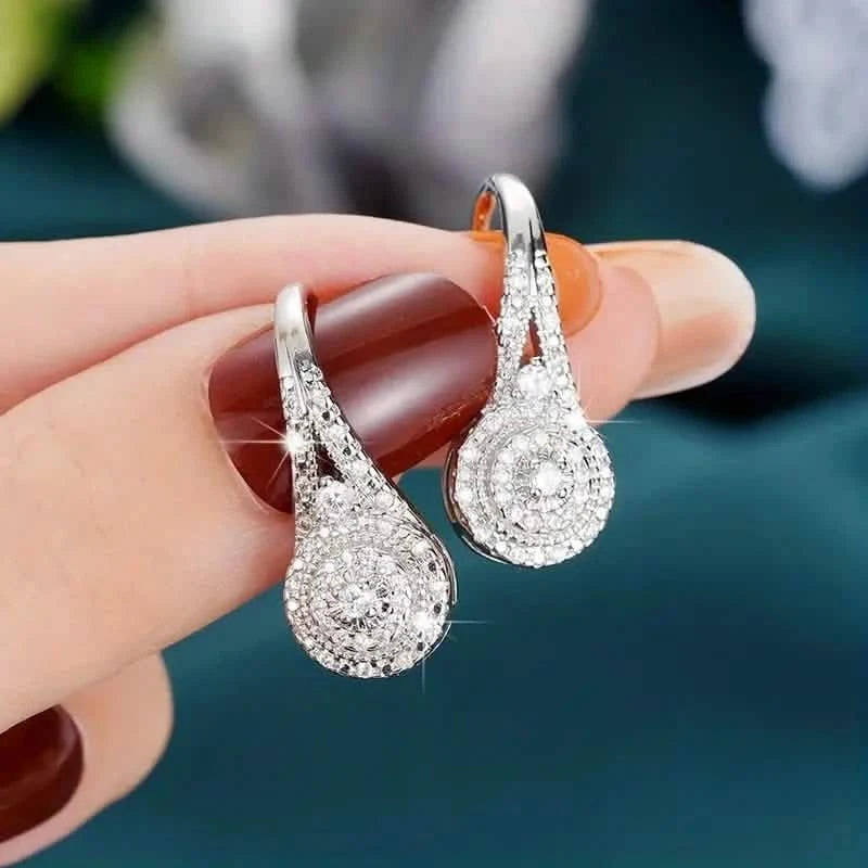 Luxury Eight Heart Earrings with Cubic Zirconia Earrings - DailySale