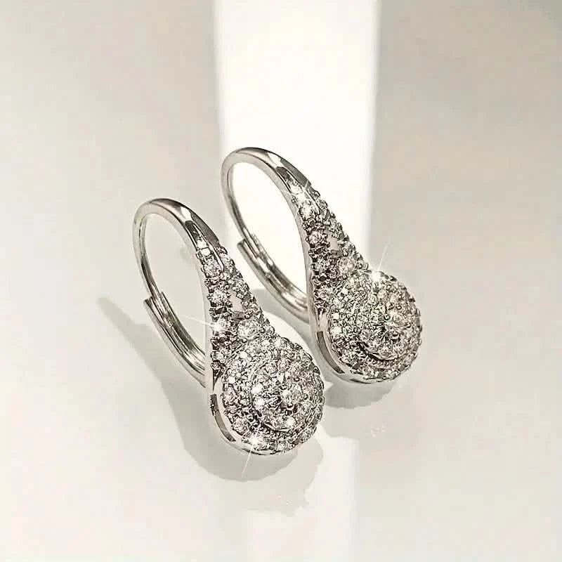 Luxury Eight Heart Earrings with Cubic Zirconia Earrings - DailySale