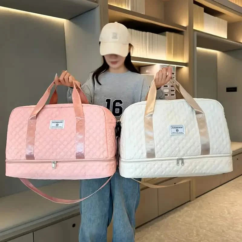 Luxury Large Capacity Duffel Bag – Versatile Shoulder & Crossbody Tote With Dual Side Pockets Bags & Travel - DailySale