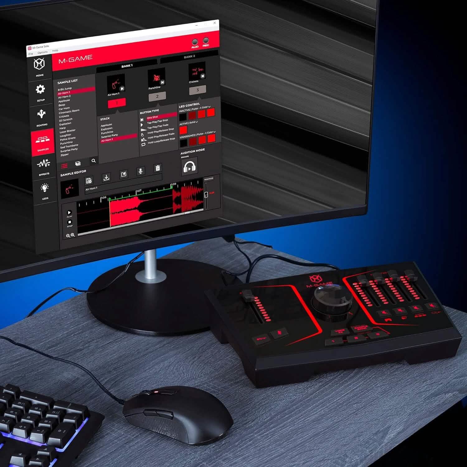 M-Game Solo USB Audio Interface Mixer for Streaming and Gaming Computer Accessories - DailySale