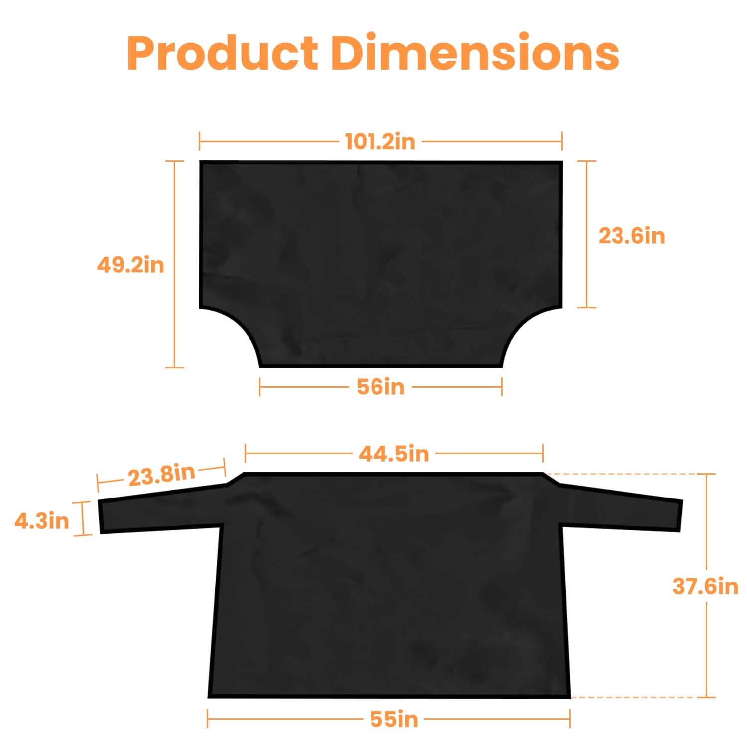 Magnetic Car Windshield Cover Front Rear Protector Fit for All Cars Automotive - DailySale