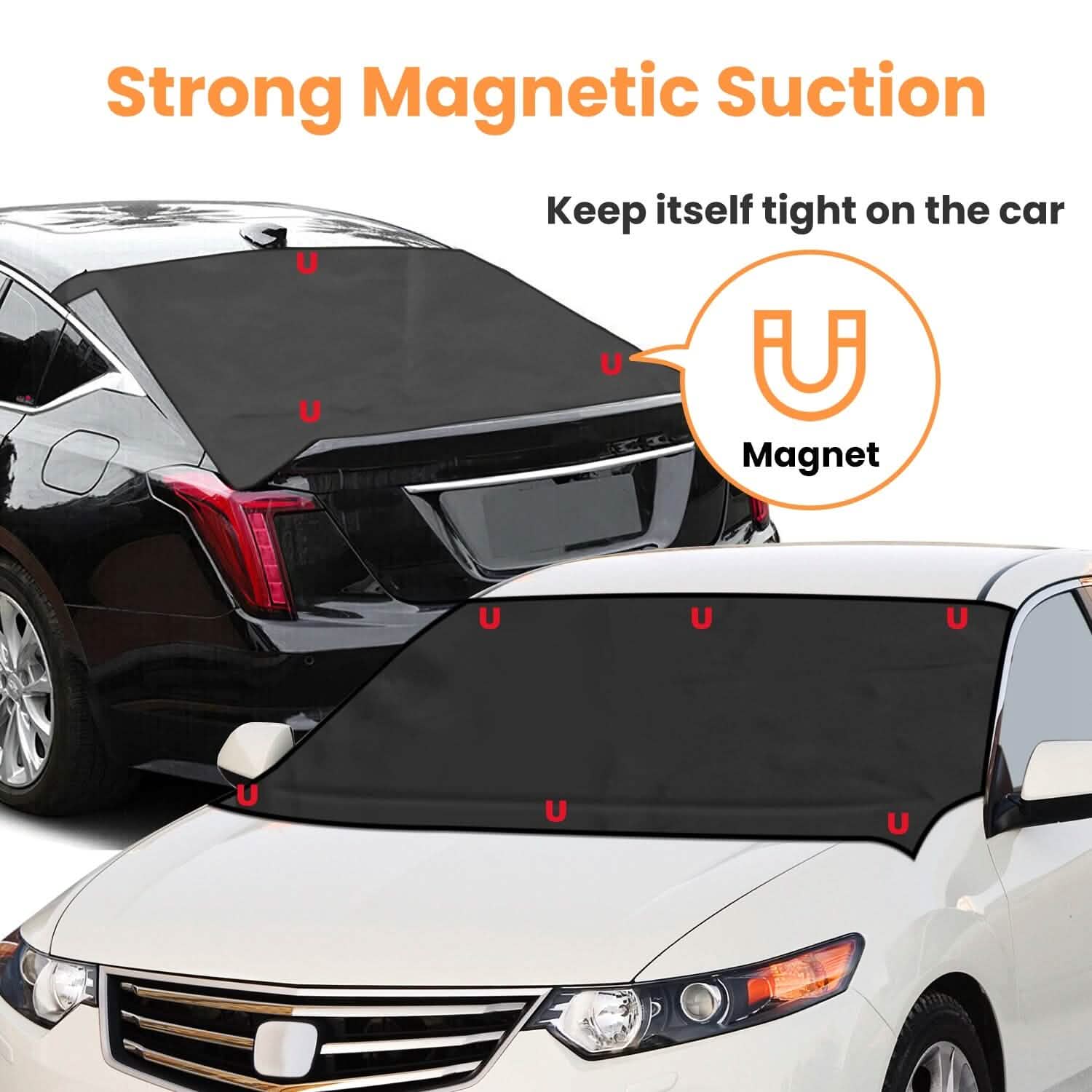 Magnetic Car Windshield Cover Front Rear Protector Fit for All Cars Automotive - DailySale