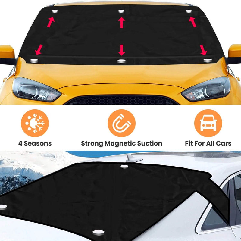 Magnetic Car Windshield Cover Front Rear Protector Fit for All Cars Automotive - DailySale