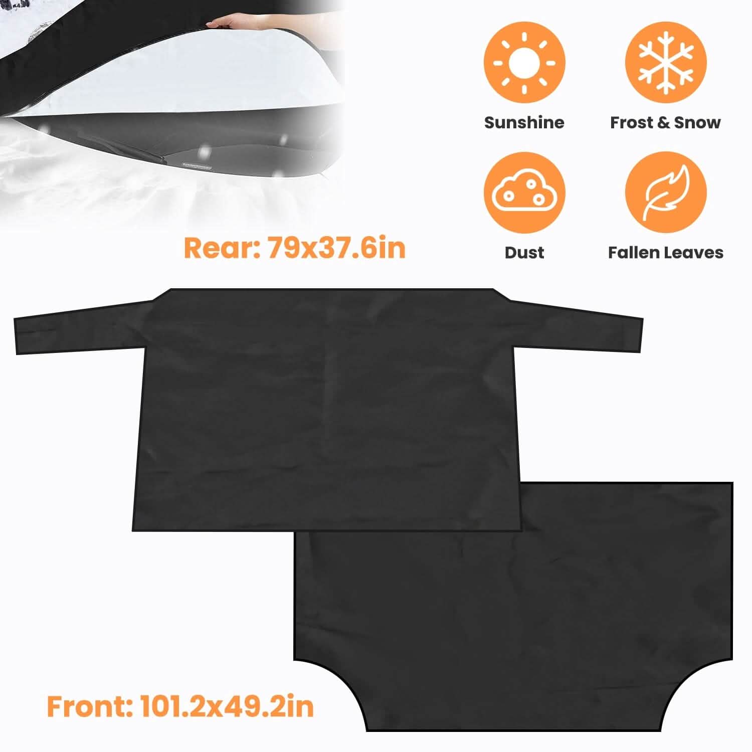 Magnetic Car Windshield Cover Front Rear Protector Fit for All Cars Automotive - DailySale