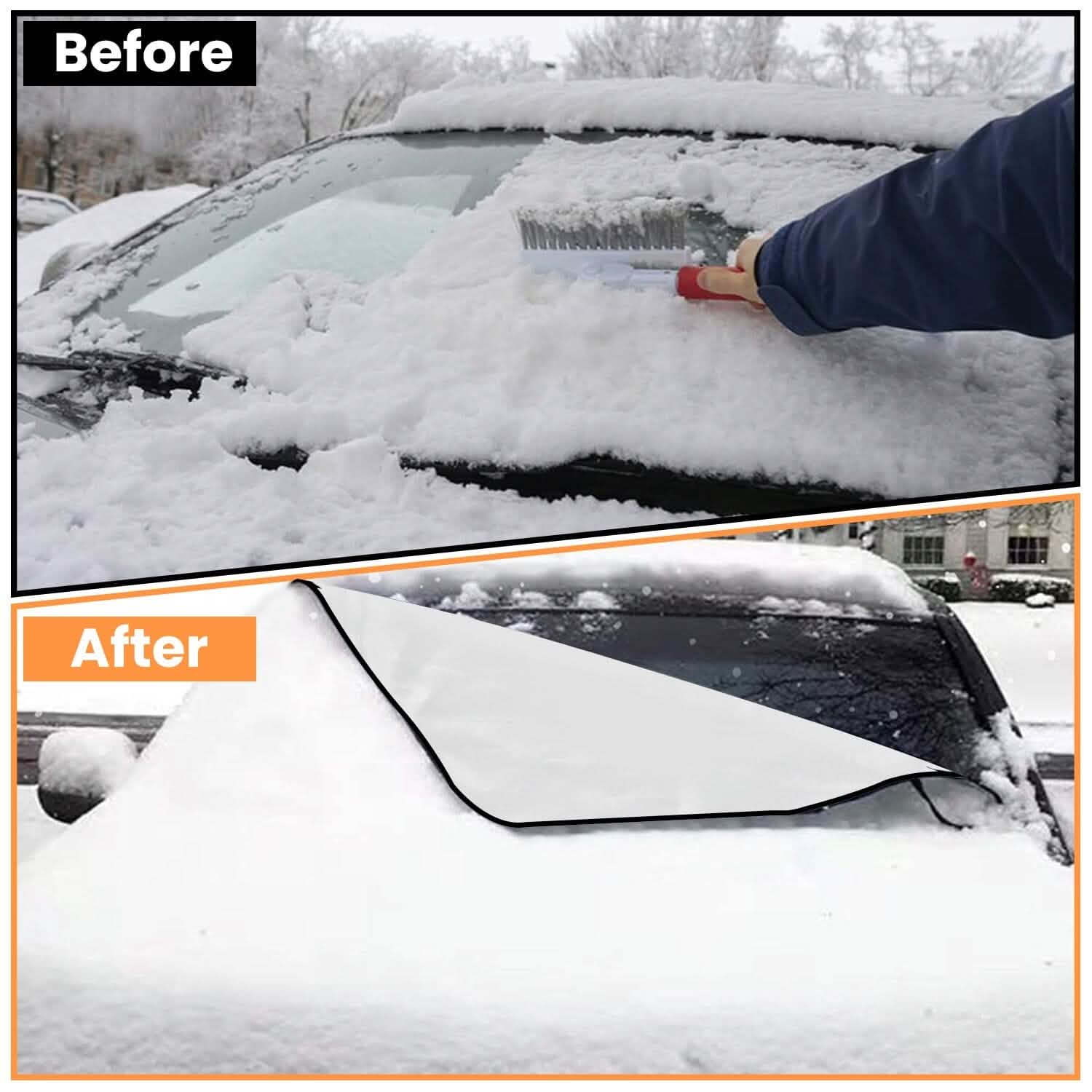 Magnetic Car Windshield Cover Front Rear Protector Fit for All Cars Automotive - DailySale