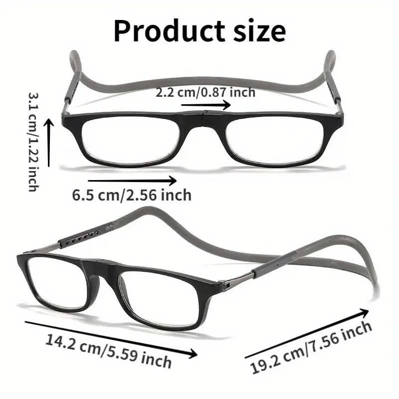 Magnetic Rectangular Reading Glasses Wellness - DailySale
