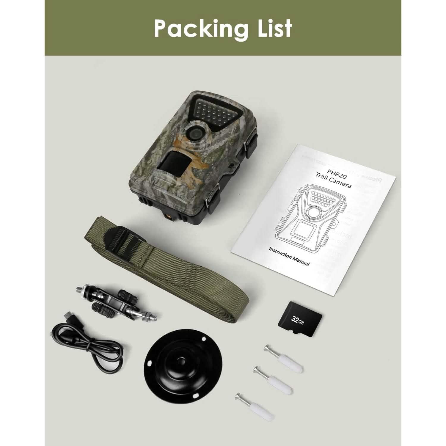 MAXDONE Trail Camera Hunting Camera Game (Refurbished) Sports & Outdoors - DailySale