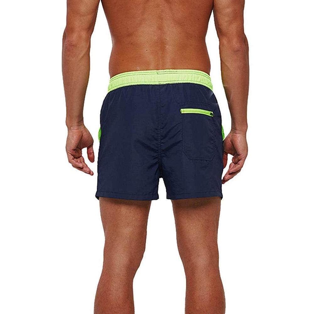 Men Swimwear Shorts Male Swimming Trunks Swimsuits Man Surf Beach Swim Sports Pants Board Mesh New Summer Men's Clothing Beach Swimming Casual with Adjustable Elastic Cord