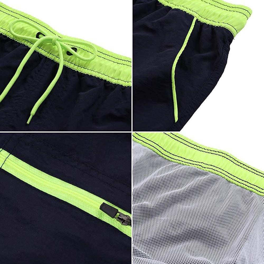 Men Swimwear Shorts Male Swimming Trunks Swimsuits Man Surf Beach Swim Sports Pants Board Mesh New Summer Men's Clothing Beach Swimming Casual with Adjustable Elastic Cord