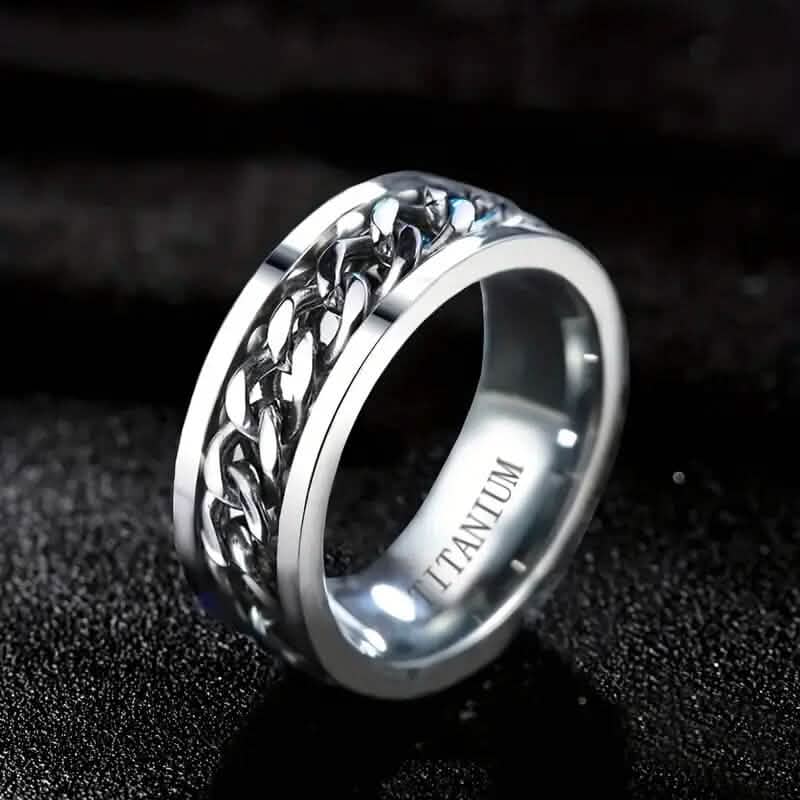 Men's 8mm Titanium Steel Ring Rings - DailySale