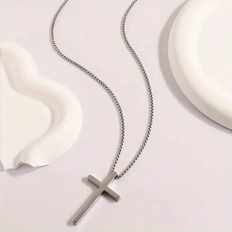 Men's Fashion Stainless Steel Cross Pendant Necklace Necklaces - DailySale