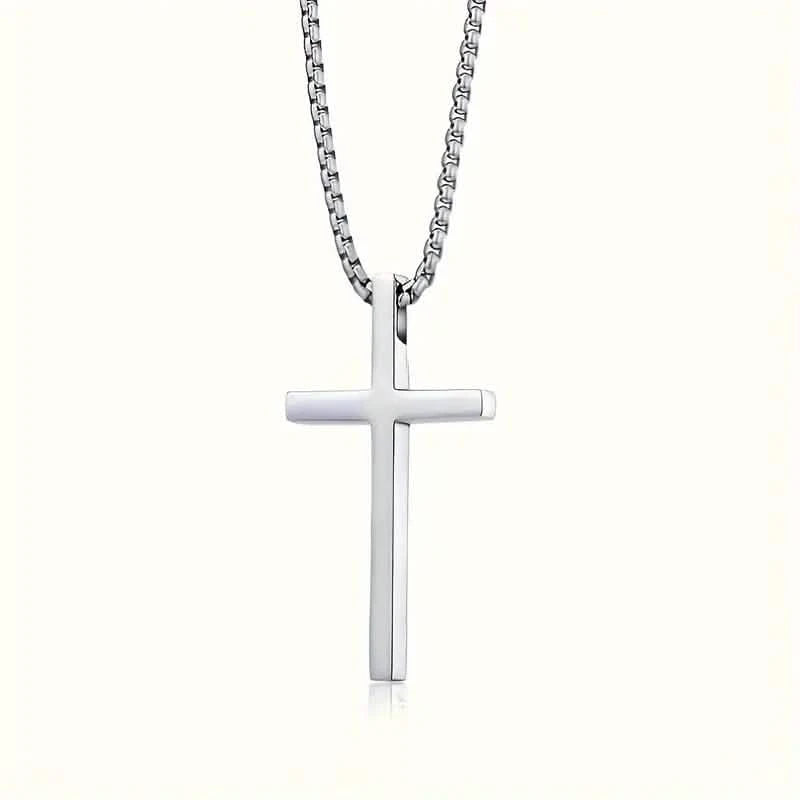 Men's Fashion Stainless Steel Cross Pendant Necklace Necklaces - DailySale