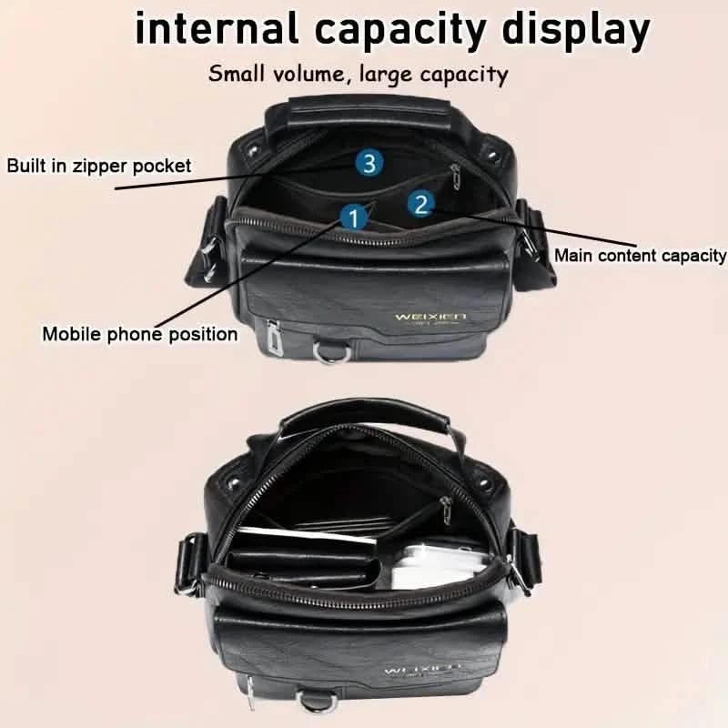 Men's Shoulder Vintage Business Casual Satchel Bag Bags & Travel - DailySale