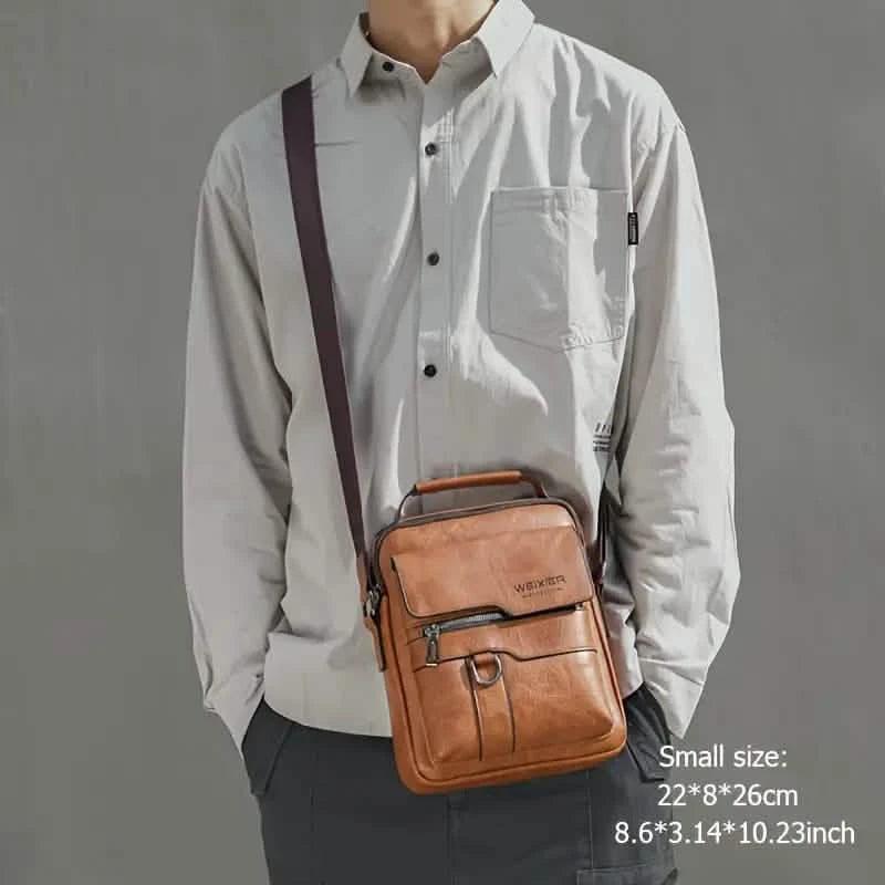 Men's Shoulder Vintage Business Casual Satchel Bag Bags & Travel - DailySale