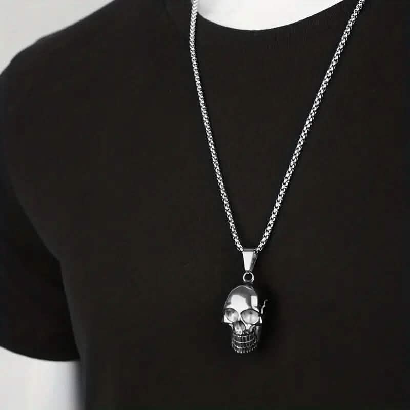 Men's Titanium Steel Skull Necklace Necklaces - DailySale