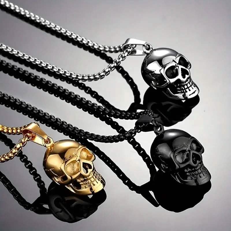 Men's Titanium Steel Skull Necklace Necklaces - DailySale