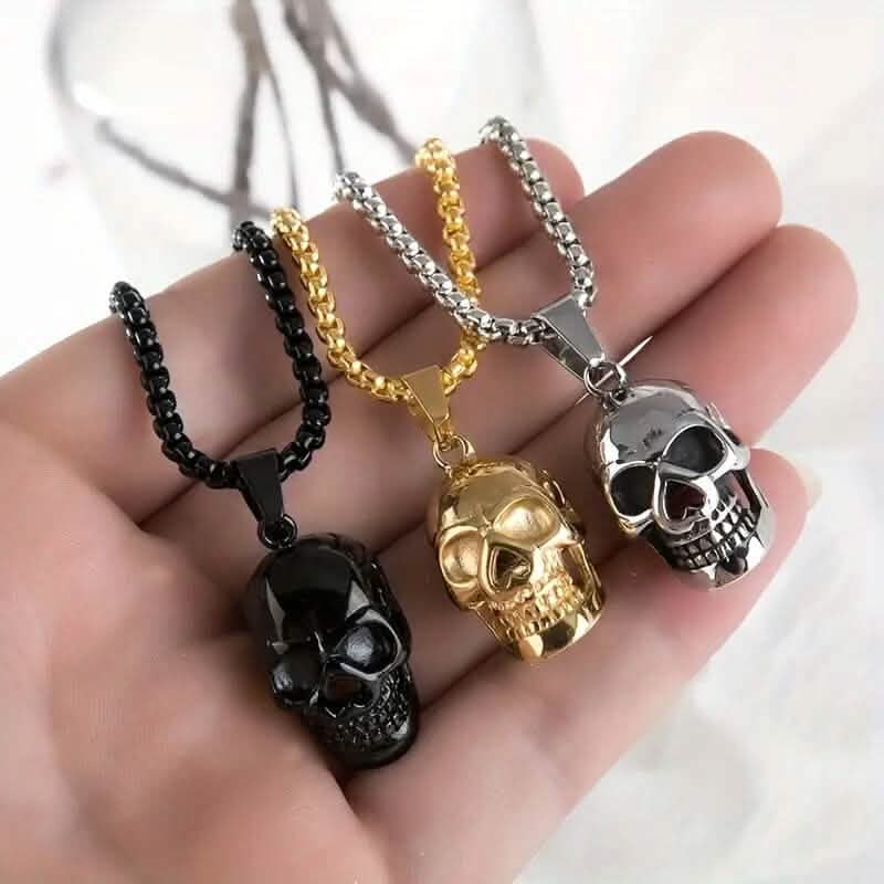 Men's Titanium Steel Skull Necklace Necklaces - DailySale