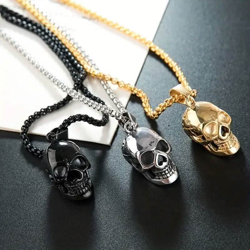 Men's Titanium Steel Skull Necklace Necklaces - DailySale