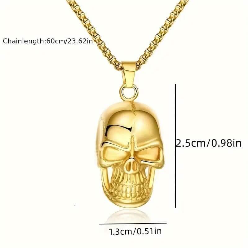 Men's Titanium Steel Skull Necklace Necklaces - DailySale