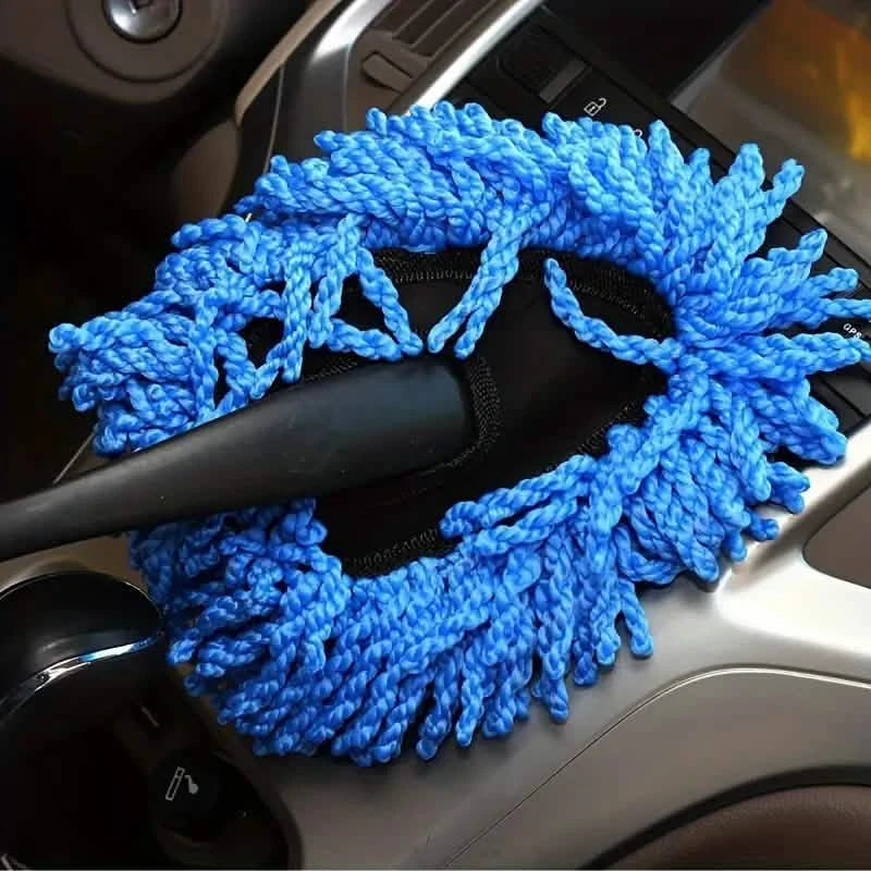 Microfiber Car Duster with Plastic Handle - Interior Cleaning Brush Compact Detailing Brush Tool for Vehicle Maintenance Automotive - DailySale