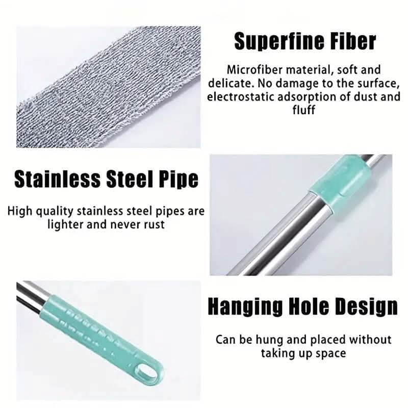 Microfiber Wet Dry Retractable Dusting Brush with Extension Rod Household Appliances - DailySale