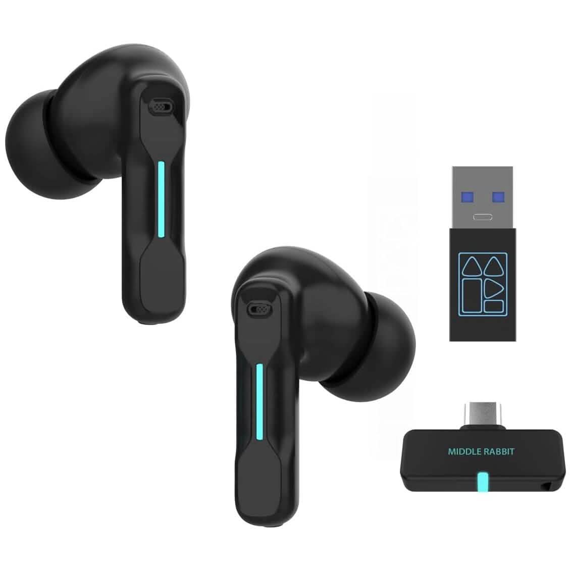 Middle Rabbit SW4 Wireless Gaming Earbuds (Refurbished) Headphones - DailySale