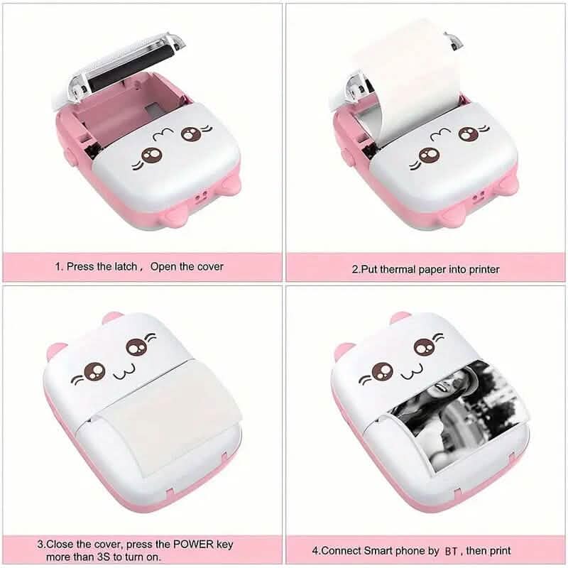 Mini Pocket Wireless BT Thermal Inkless Printer for Smartphones Mobile Accessories - DailySale
