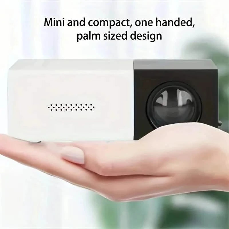 Mini Portable High-Definition Movie Projector Bright 3000+ Lumen HD LED Light Source With USB TV & Video - DailySale
