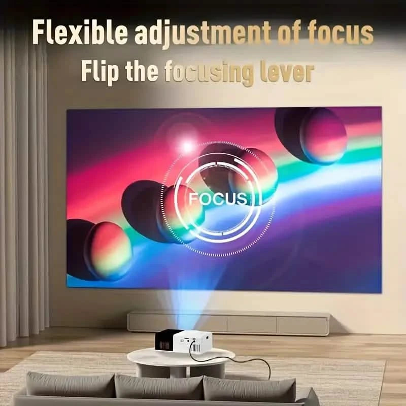 Mini Portable High-Definition Movie Projector Bright 3000+ Lumen HD LED Light Source With USB TV & Video - DailySale