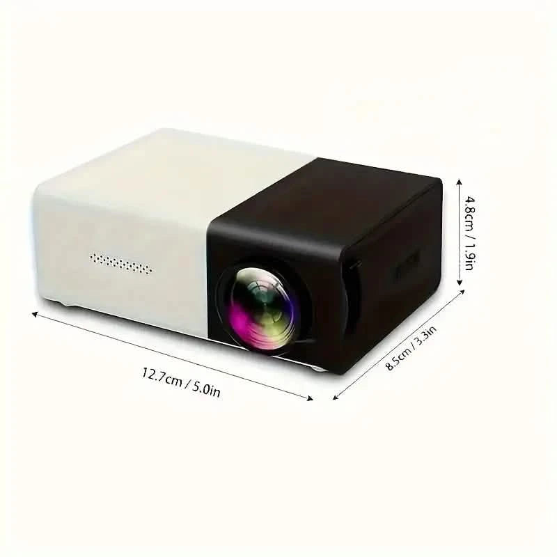 Mini Portable High-Definition Movie Projector Bright 3000+ Lumen HD LED Light Source With USB TV & Video - DailySale