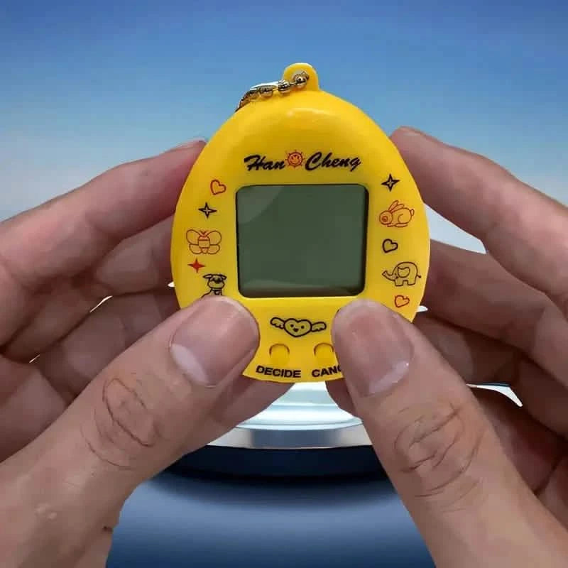 Mini Virtual Pet Game Machine, Battery-Powered Nostalgic Handheld Toy Toys & Games Yellow - DailySale