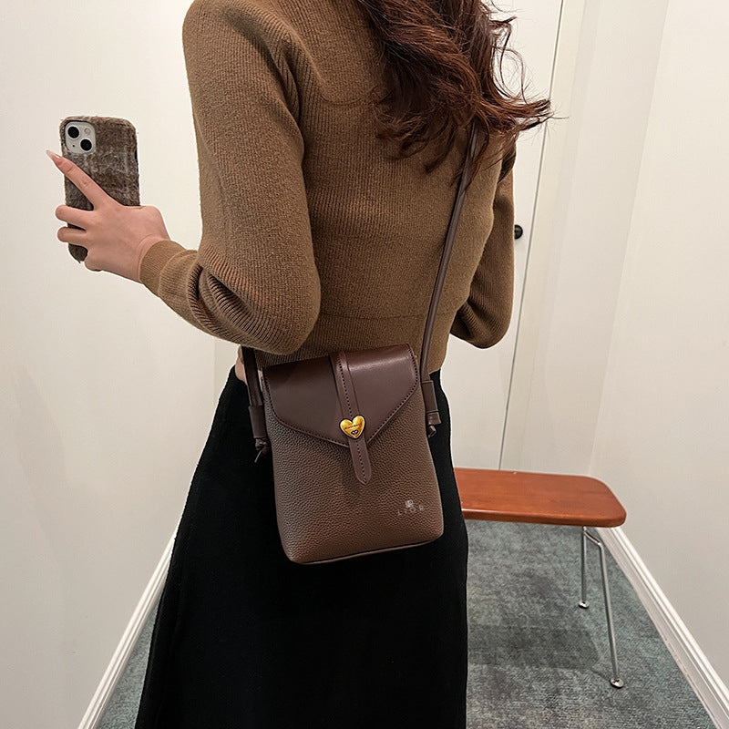 Vintage Fashion Heart Crossbody Shoulder Purse
