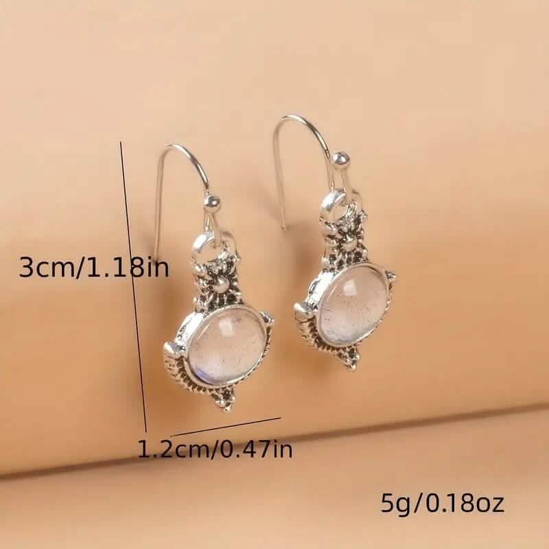 Moonstone Vintage Earrings Earrings - DailySale