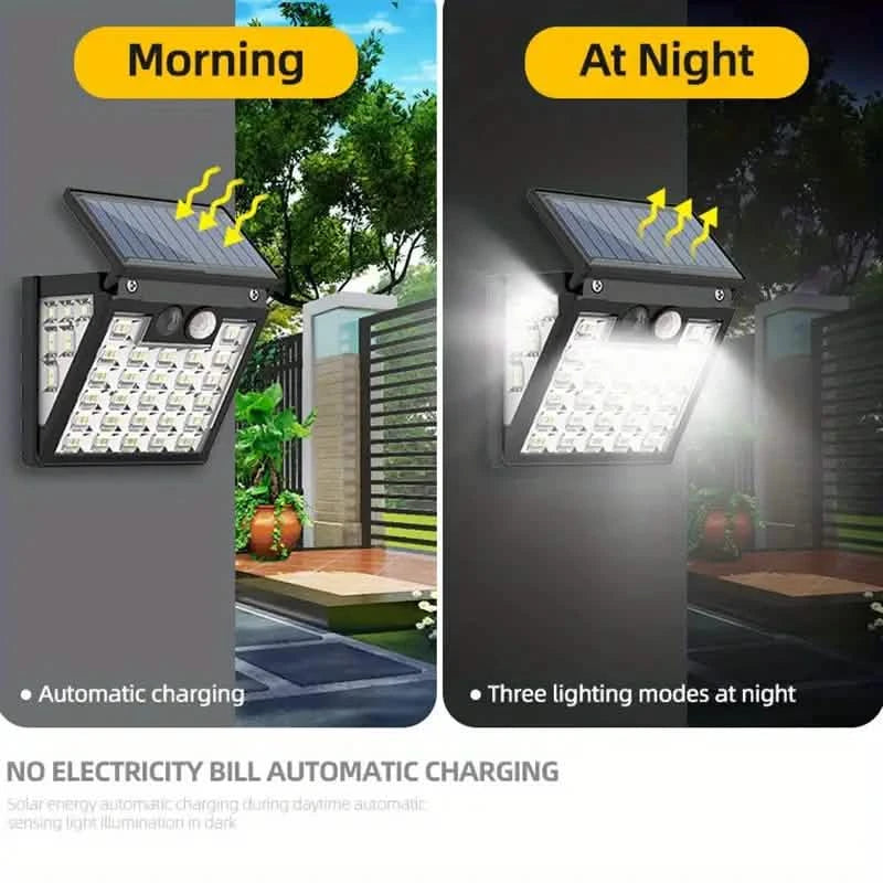 Motion Sensor Solar Street Light - Dusk to Dawn, Energy Efficient LED Lamp Outdoor Lighting - DailySale