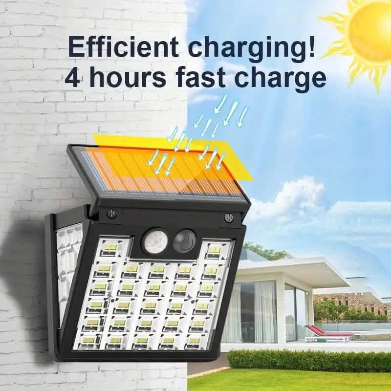 Motion Sensor Solar Street Light - Dusk to Dawn, Energy Efficient LED Lamp Outdoor Lighting - DailySale