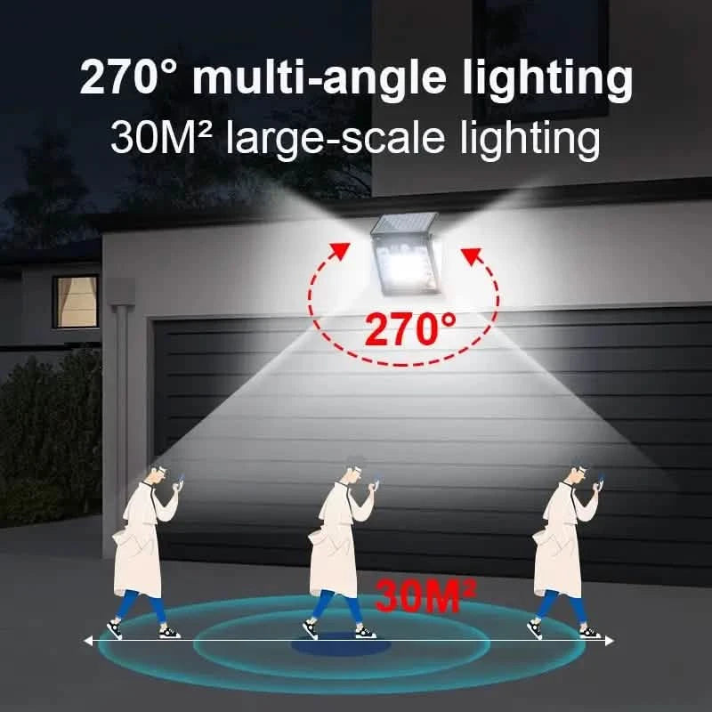 Motion Sensor Solar Street Light - Dusk to Dawn, Energy Efficient LED Lamp Outdoor Lighting - DailySale