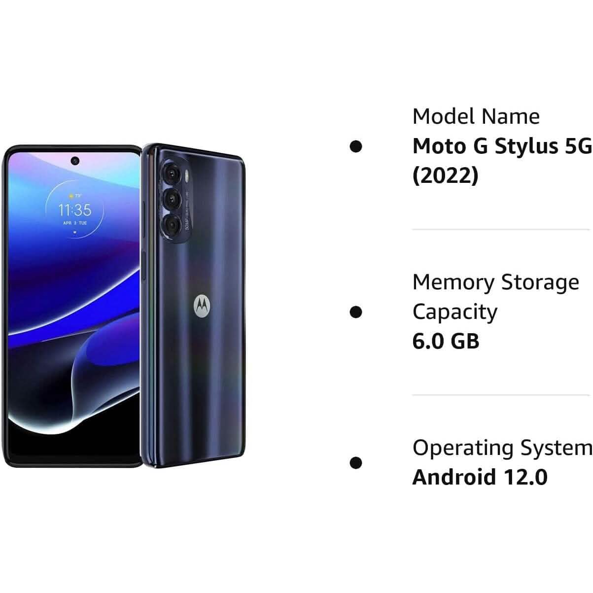 Motorola G Stylus 5G 128GB 2022 5G - Unlocked (Refurbished) Cell Phones - DailySale