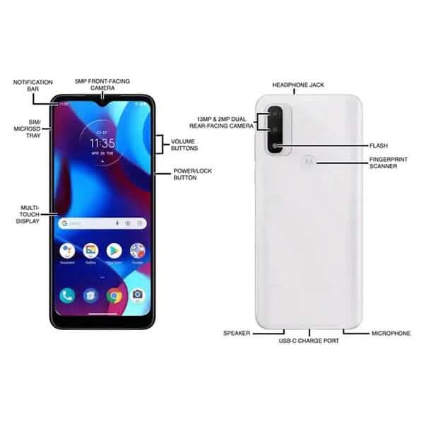 Motorola Moto G Go 4G 32GB 6.5" Smartphone Phone - Fully Unlocked (Refurbished) Cell Phones - DailySale