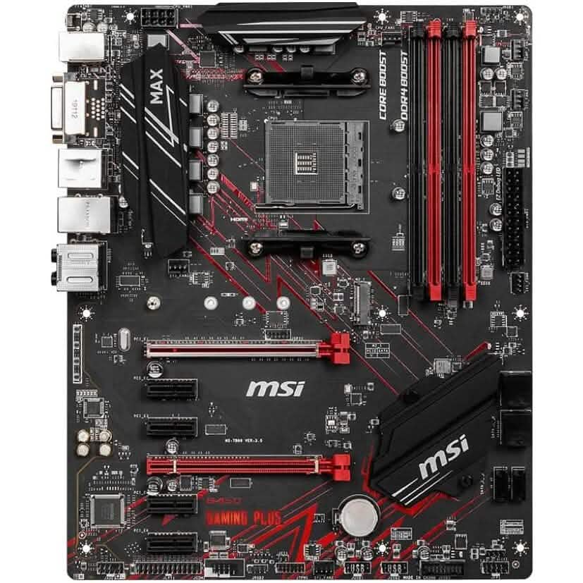 MSI B450 Gaming Plus MAX scheda Madre Presa AM4 ATX AMD B450 (Refurbished) Computer Accessories - DailySale