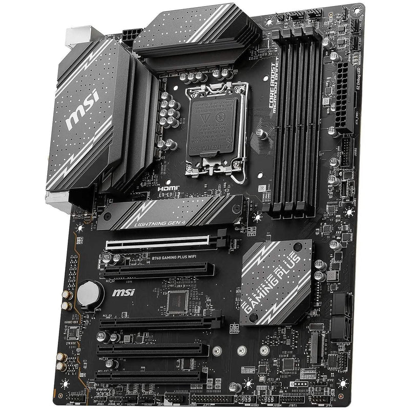 MSI B760 Gaming Plus WiFi Gaming Motherboard (Supports 12th/13th Gen Intel Processors, LGA 1700, DDR5, PCIe 4.0, M.2, 2.5Gbps LAN, USB 3.2 Gen2, Wi-Fi 6E, ATX) (Refurbished) Computer Accessories - DailySale