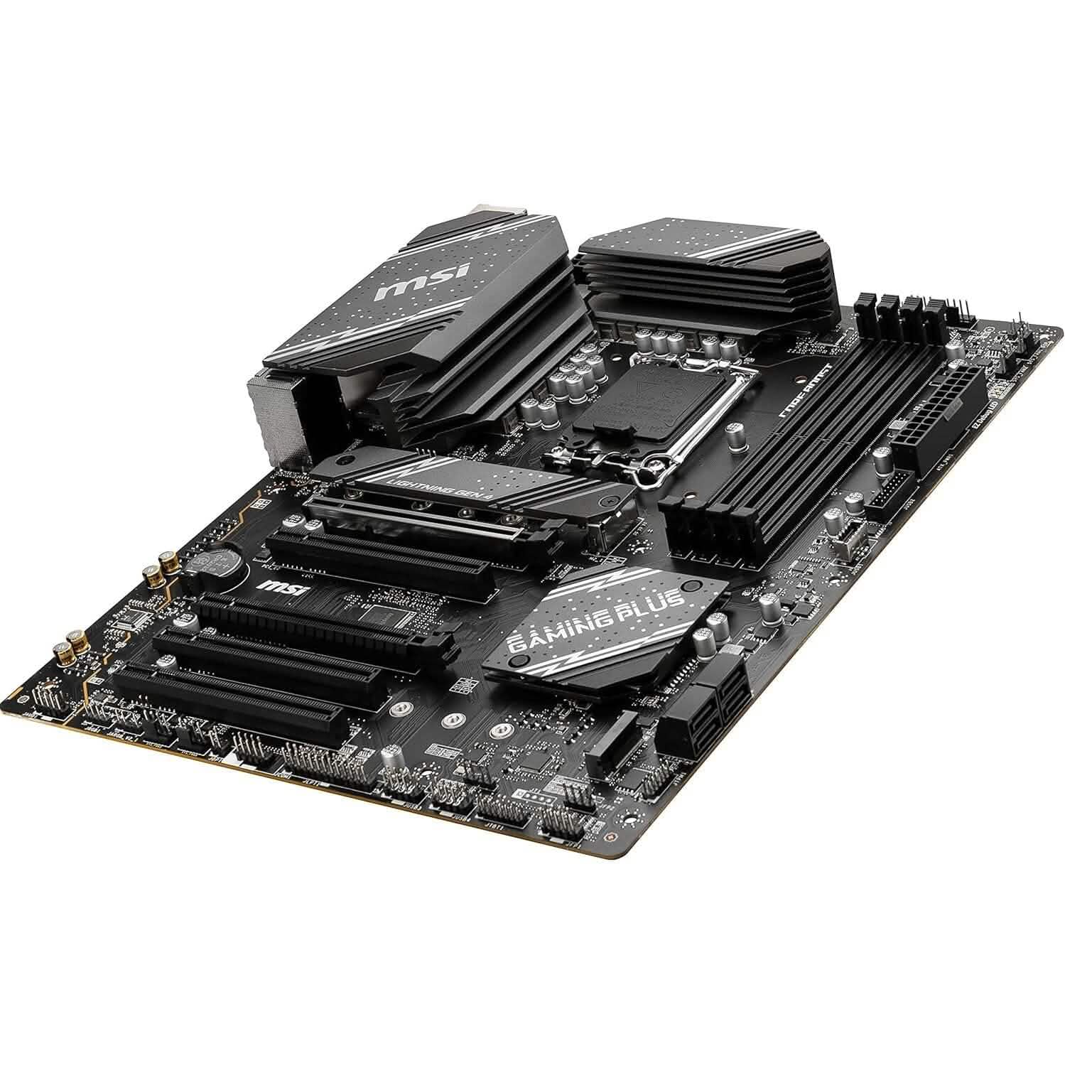 MSI B760 Gaming Plus WiFi Gaming Motherboard (Supports 12th/13th Gen Intel Processors, LGA 1700, DDR5, PCIe 4.0, M.2, 2.5Gbps LAN, USB 3.2 Gen2, Wi-Fi 6E, ATX) (Refurbished) Computer Accessories - DailySale