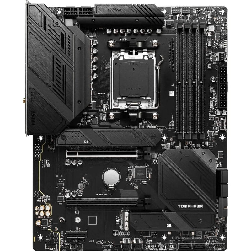 MSI MAG B650 Tomahawk WiFi Computer Gaming Motherboard (AM5, ATX, DDR5, PCIe 4.0, M.2, SATA 6Gb/s, USB 3.2 Gen 2, HDMI/DP, Wi-Fi 6E, AMD Ryzen 7000 Series Processors) (Refurbished) Computer Accessories - DailySale