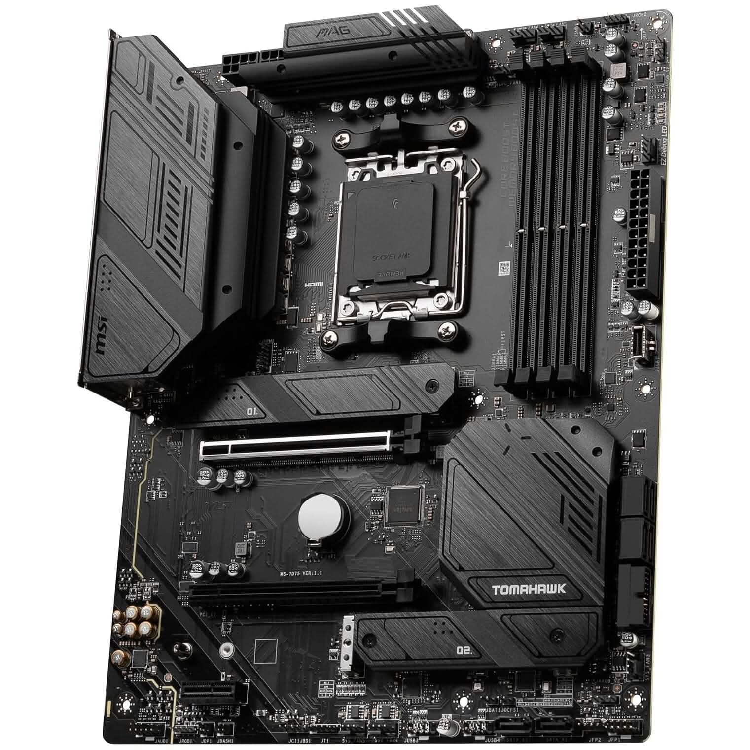 MSI MAG B650 Tomahawk WiFi Computer Gaming Motherboard (AM5, ATX, DDR5, PCIe 4.0, M.2, SATA 6Gb/s, USB 3.2 Gen 2, HDMI/DP, Wi-Fi 6E, AMD Ryzen 7000 Series Processors) (Refurbished) Computer Accessories - DailySale